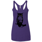 Owl Portrait Women's Triblend Racerback Tank