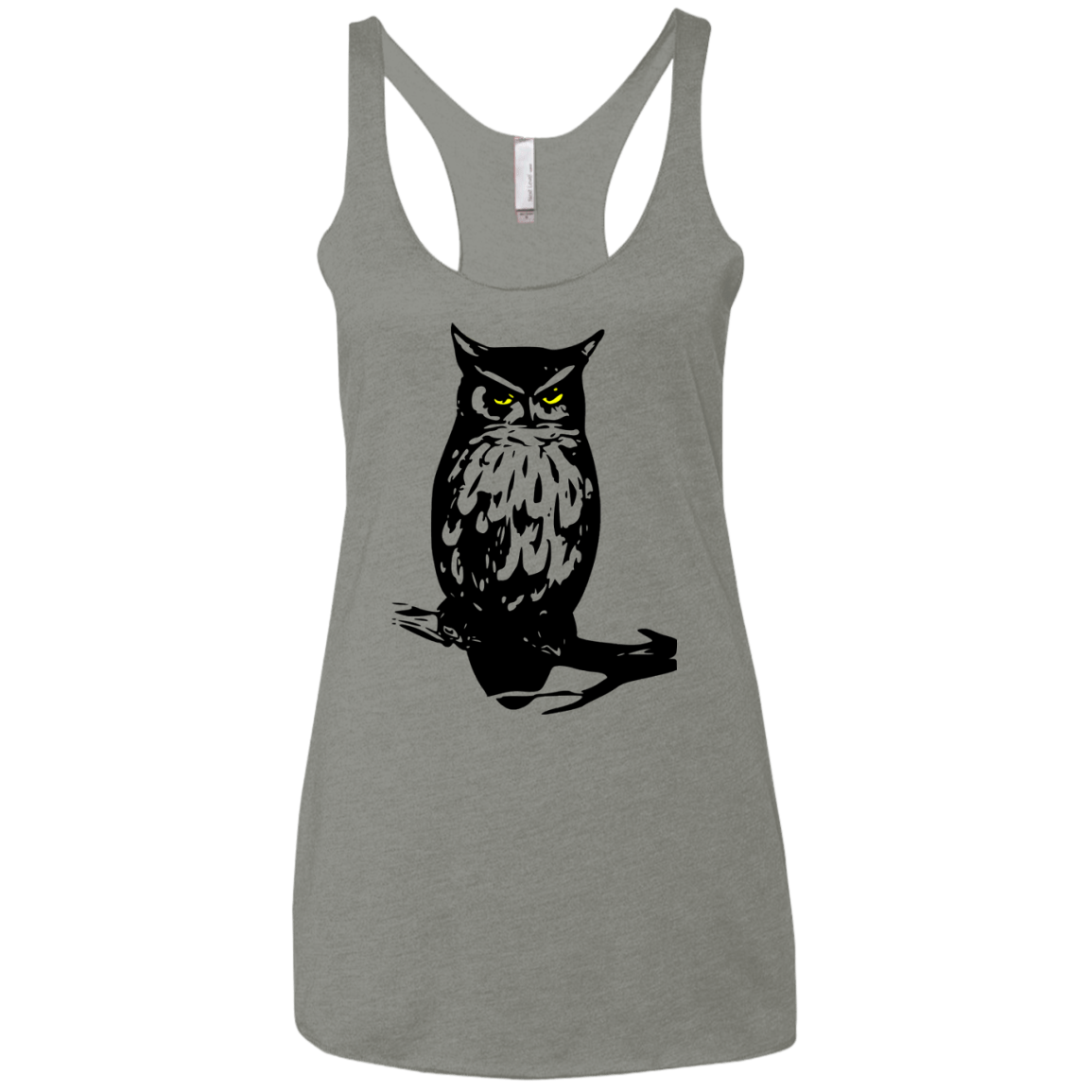 Owl Portrait Women's Triblend Racerback Tank