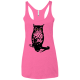Owl Portrait Women's Triblend Racerback Tank