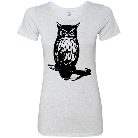 T-Shirts Heather White / S Owl Portrait Women's Triblend T-Shirt
