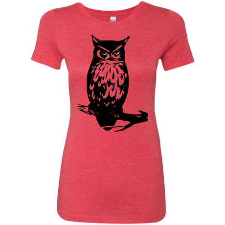 T-Shirts Vintage Red / S Owl Portrait Women's Triblend T-Shirt
