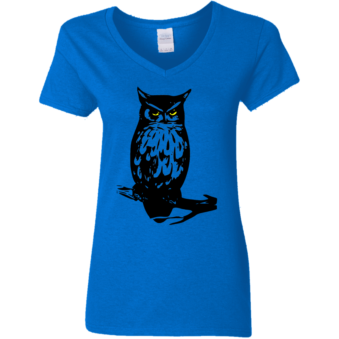 T-Shirts Royal / S Owl Portrait Women's V-Neck T-Shirt