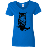 T-Shirts Royal / S Owl Portrait Women's V-Neck T-Shirt