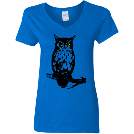 T-Shirts Royal / S Owl Portrait Women's V-Neck T-Shirt