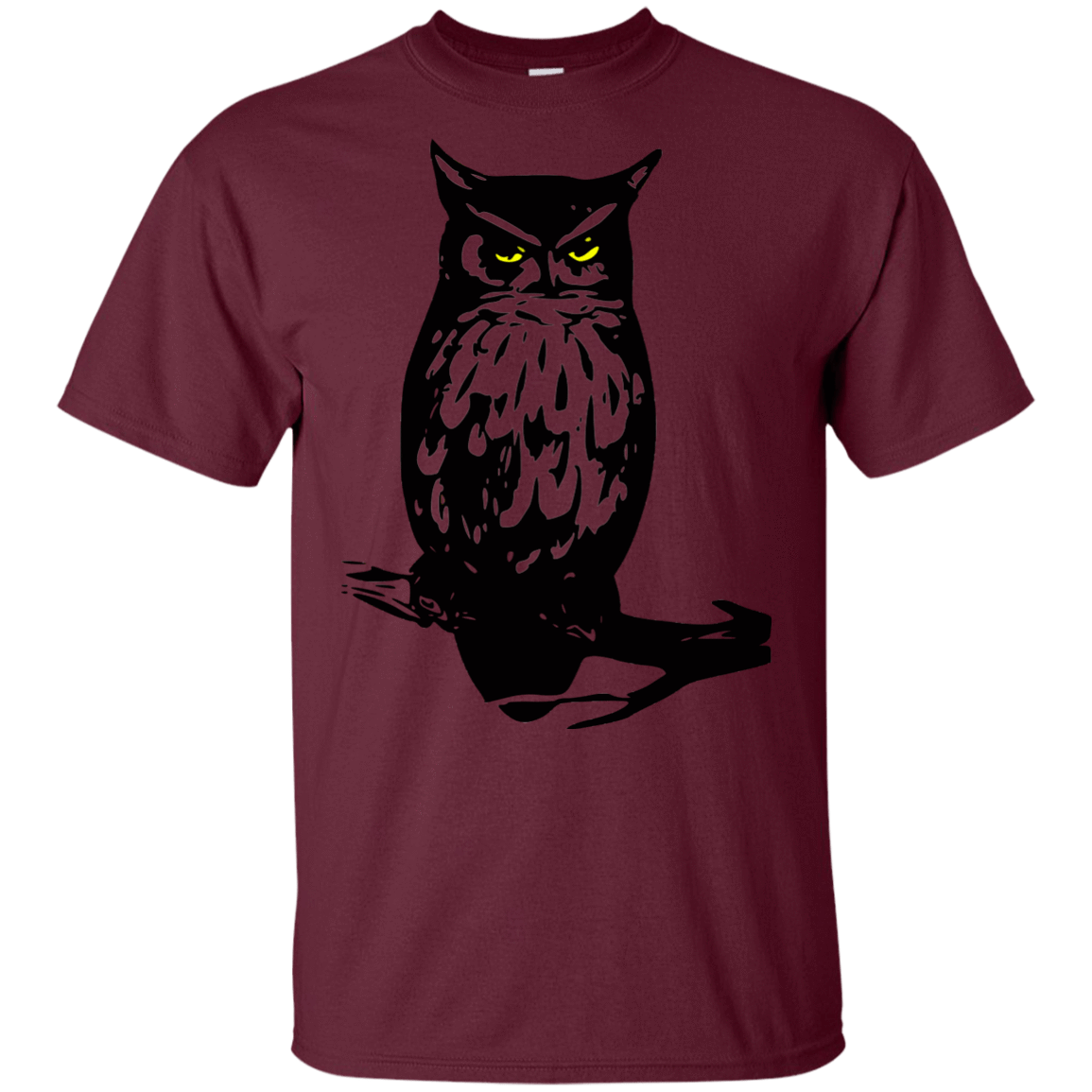 T-Shirts Maroon / YXS Owl Portrait Youth T-Shirt