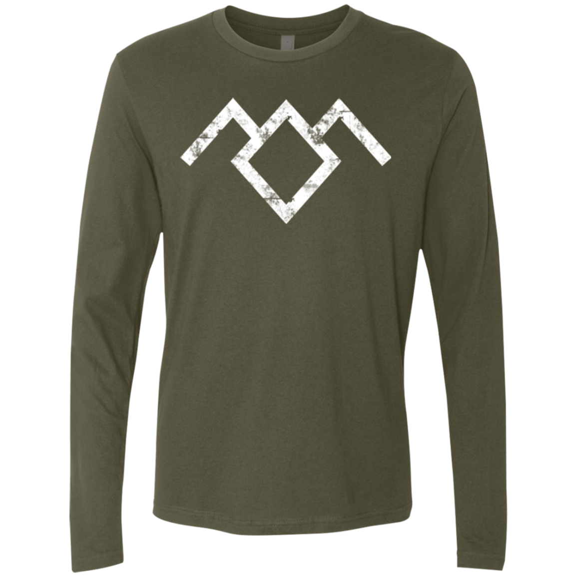 T-Shirts Military Green / Small Owl Symbol Men's Premium Long Sleeve