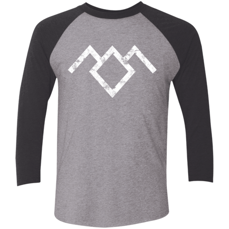 T-Shirts Premium Heather/ Vintage Black / X-Small Owl Symbol Men's Triblend 3/4 Sleeve