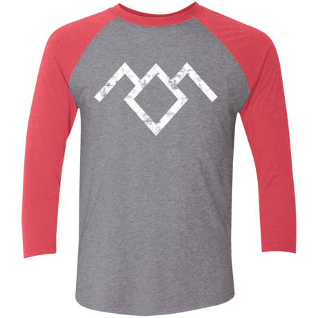 T-Shirts Premium Heather/ Vintage Red / X-Small Owl Symbol Men's Triblend 3/4 Sleeve