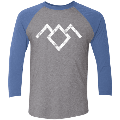 T-Shirts Premium Heather/ Vintage Royal / X-Small Owl Symbol Men's Triblend 3/4 Sleeve