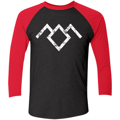 T-Shirts Vintage Black/Vintage Red / X-Small Owl Symbol Men's Triblend 3/4 Sleeve
