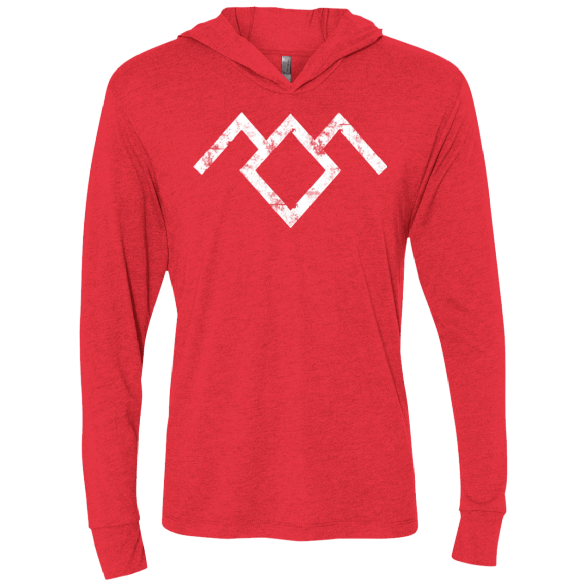 T-Shirts Vintage Red / X-Small Owl Symbol Triblend Long Sleeve Hoodie Tee