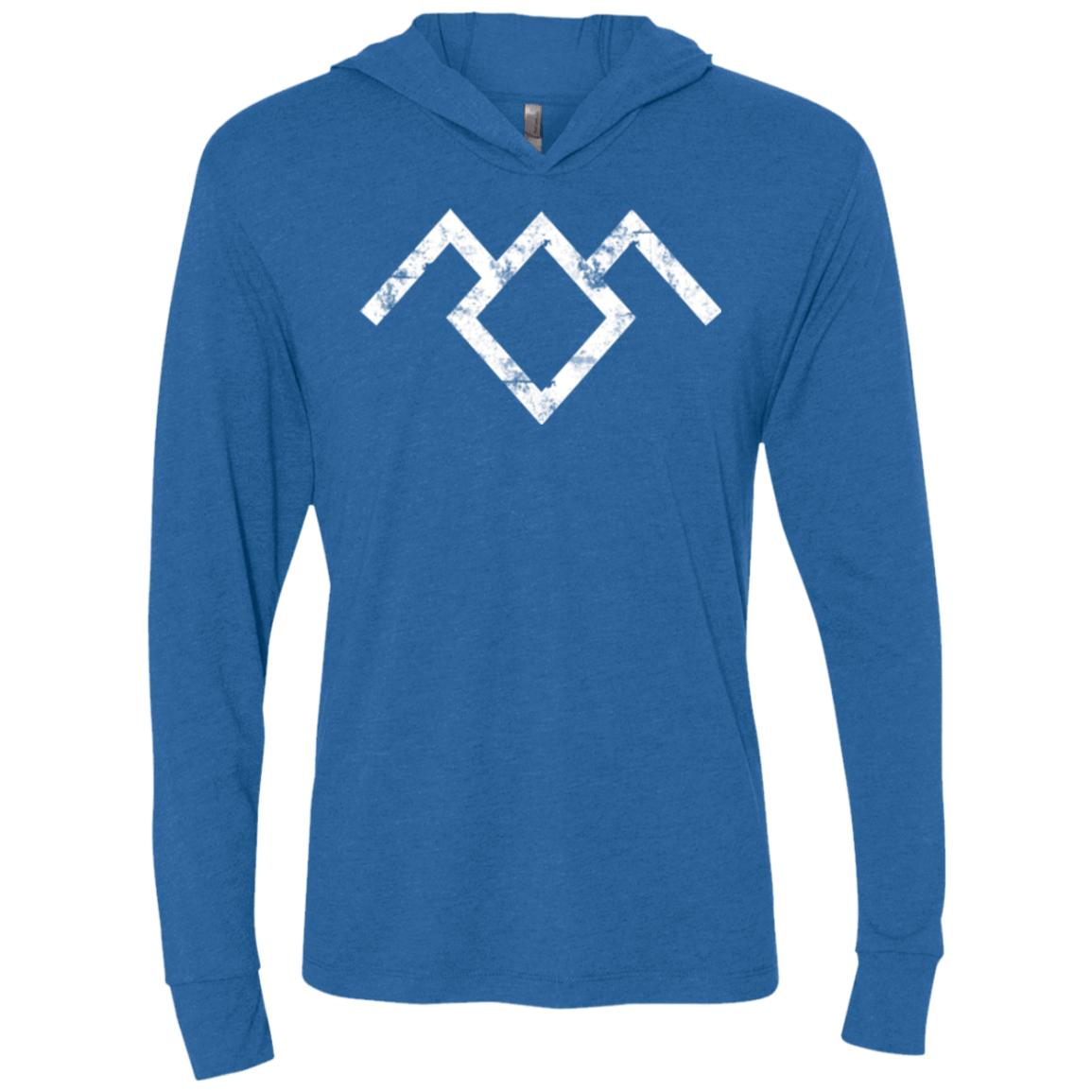 T-Shirts Vintage Royal / X-Small Owl Symbol Triblend Long Sleeve Hoodie Tee