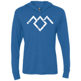 T-Shirts Vintage Royal / X-Small Owl Symbol Triblend Long Sleeve Hoodie Tee