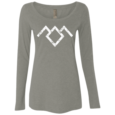 T-Shirts Venetian Grey / Small Owl Symbol Women's Triblend Long Sleeve Shirt