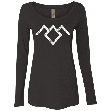 T-Shirts Vintage Black / Small Owl Symbol Women's Triblend Long Sleeve Shirt