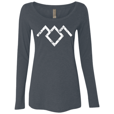 T-Shirts Vintage Navy / Small Owl Symbol Women's Triblend Long Sleeve Shirt