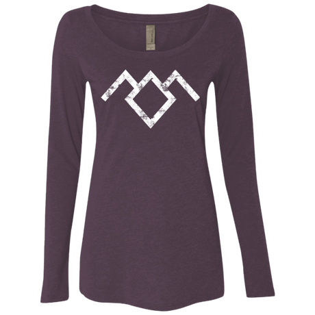 T-Shirts Vintage Purple / Small Owl Symbol Women's Triblend Long Sleeve Shirt