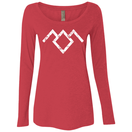 T-Shirts Vintage Red / Small Owl Symbol Women's Triblend Long Sleeve Shirt