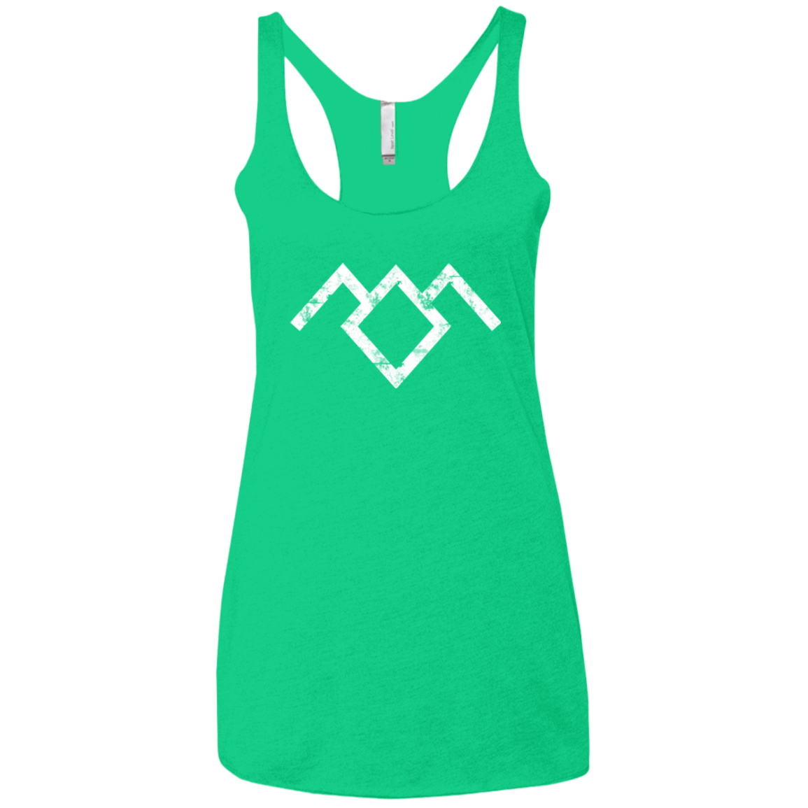 T-Shirts Envy / X-Small Owl Symbol Women's Triblend Racerback Tank
