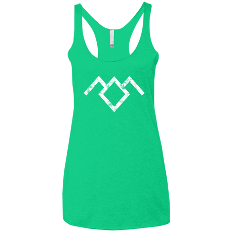 T-Shirts Envy / X-Small Owl Symbol Women's Triblend Racerback Tank