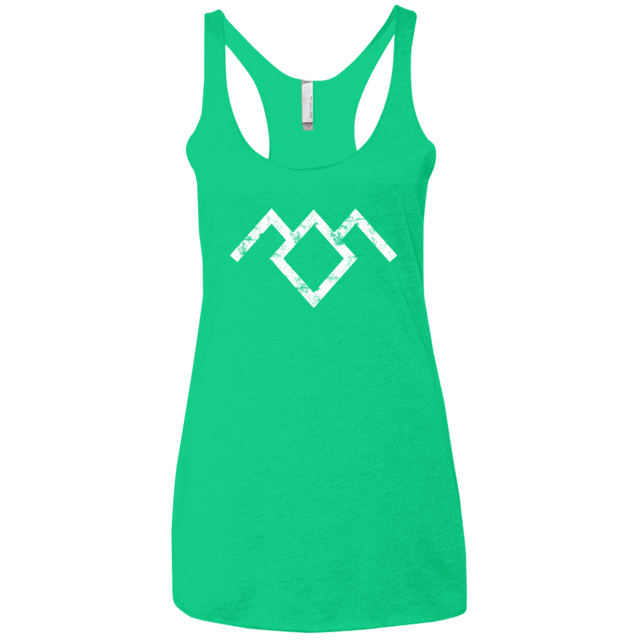 T-Shirts Envy / X-Small Owl Symbol Women's Triblend Racerback Tank