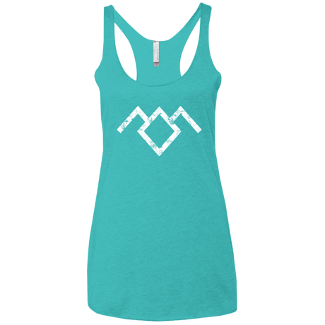 T-Shirts Tahiti Blue / X-Small Owl Symbol Women's Triblend Racerback Tank