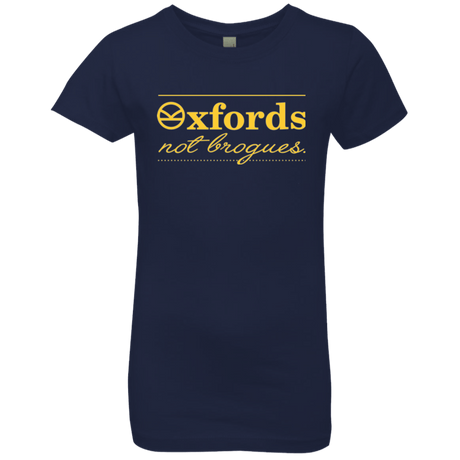 T-Shirts Midnight Navy / YXS Oxfords Not Brogues Girls Premium T-Shirt
