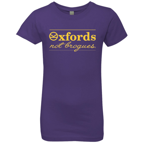 T-Shirts Purple Rush / YXS Oxfords Not Brogues Girls Premium T-Shirt