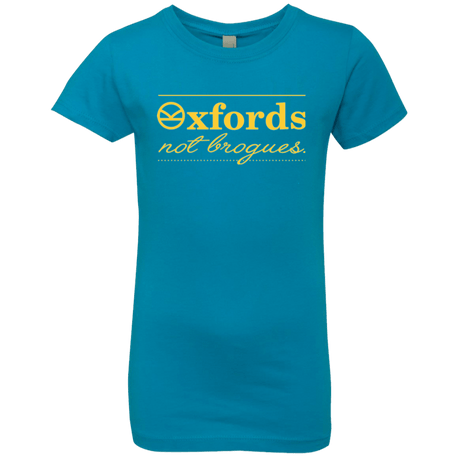 T-Shirts Turquoise / YXS Oxfords Not Brogues Girls Premium T-Shirt
