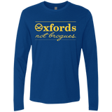 T-Shirts Royal / Small Oxfords Not Brogues Men's Premium Long Sleeve