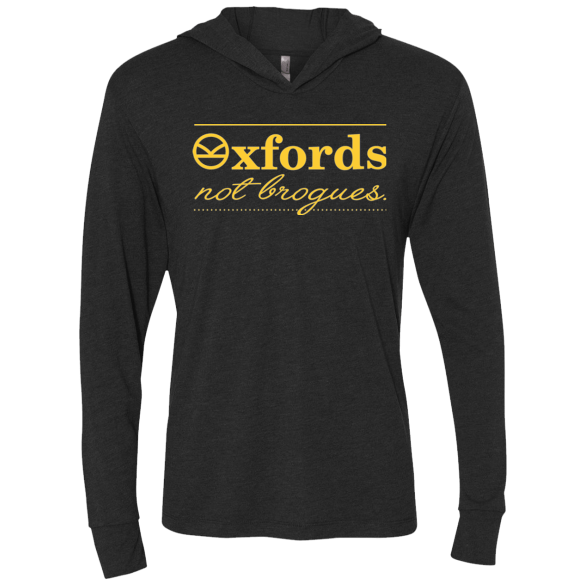 T-Shirts Vintage Black / X-Small Oxfords Not Brogues Triblend Long Sleeve Hoodie Tee