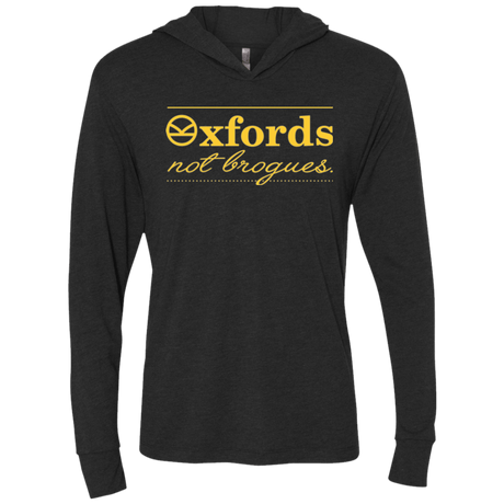 T-Shirts Vintage Black / X-Small Oxfords Not Brogues Triblend Long Sleeve Hoodie Tee