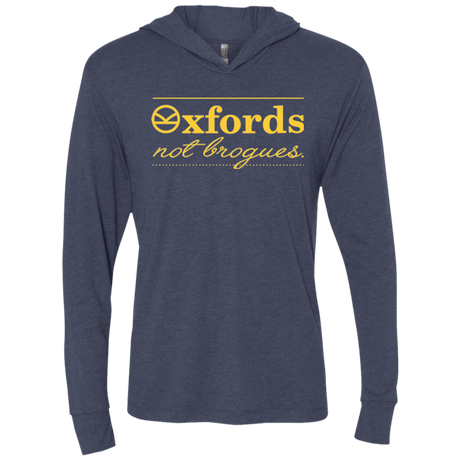 T-Shirts Vintage Navy / X-Small Oxfords Not Brogues Triblend Long Sleeve Hoodie Tee