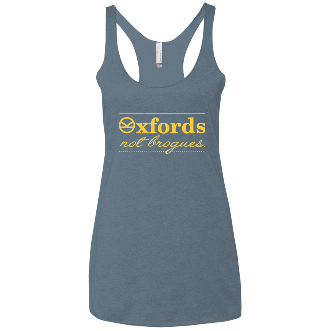 Oxfords Not Brogues Women's Triblend Racerback Tank