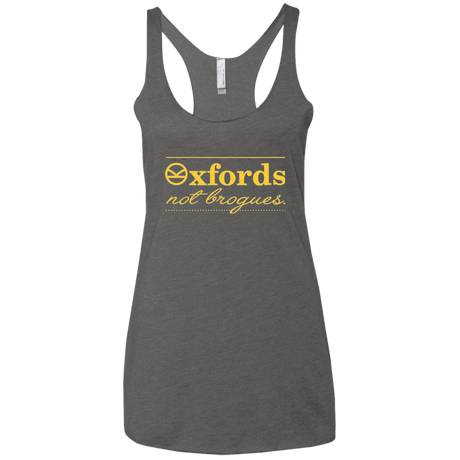 T-Shirts Premium Heather / X-Small Oxfords Not Brogues Women's Triblend Racerback Tank