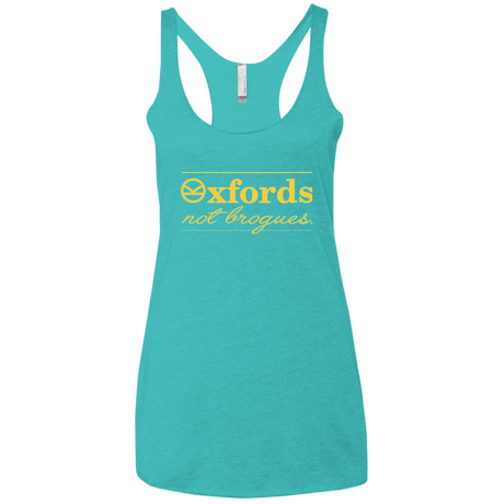 T-Shirts Tahiti Blue / X-Small Oxfords Not Brogues Women's Triblend Racerback Tank