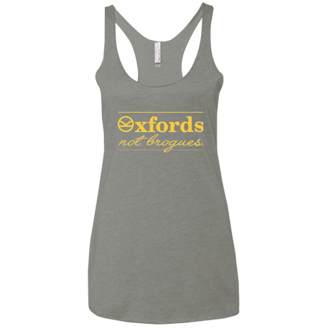 T-Shirts Venetian Grey / X-Small Oxfords Not Brogues Women's Triblend Racerback Tank