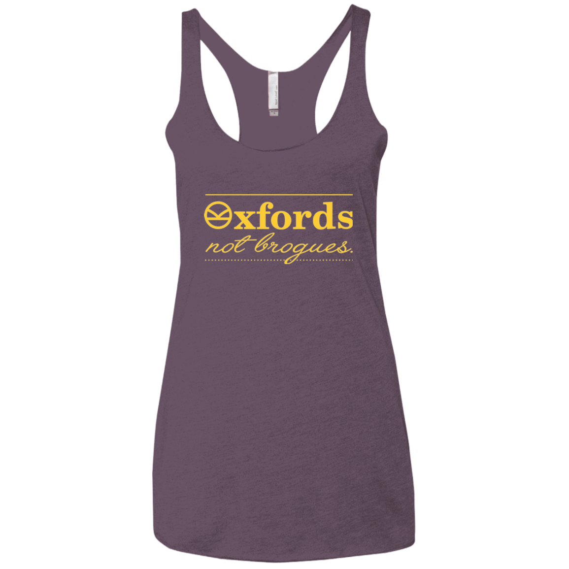 T-Shirts Vintage Purple / X-Small Oxfords Not Brogues Women's Triblend Racerback Tank