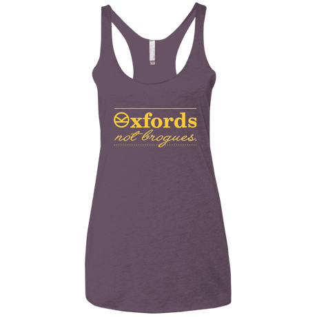T-Shirts Vintage Purple / X-Small Oxfords Not Brogues Women's Triblend Racerback Tank