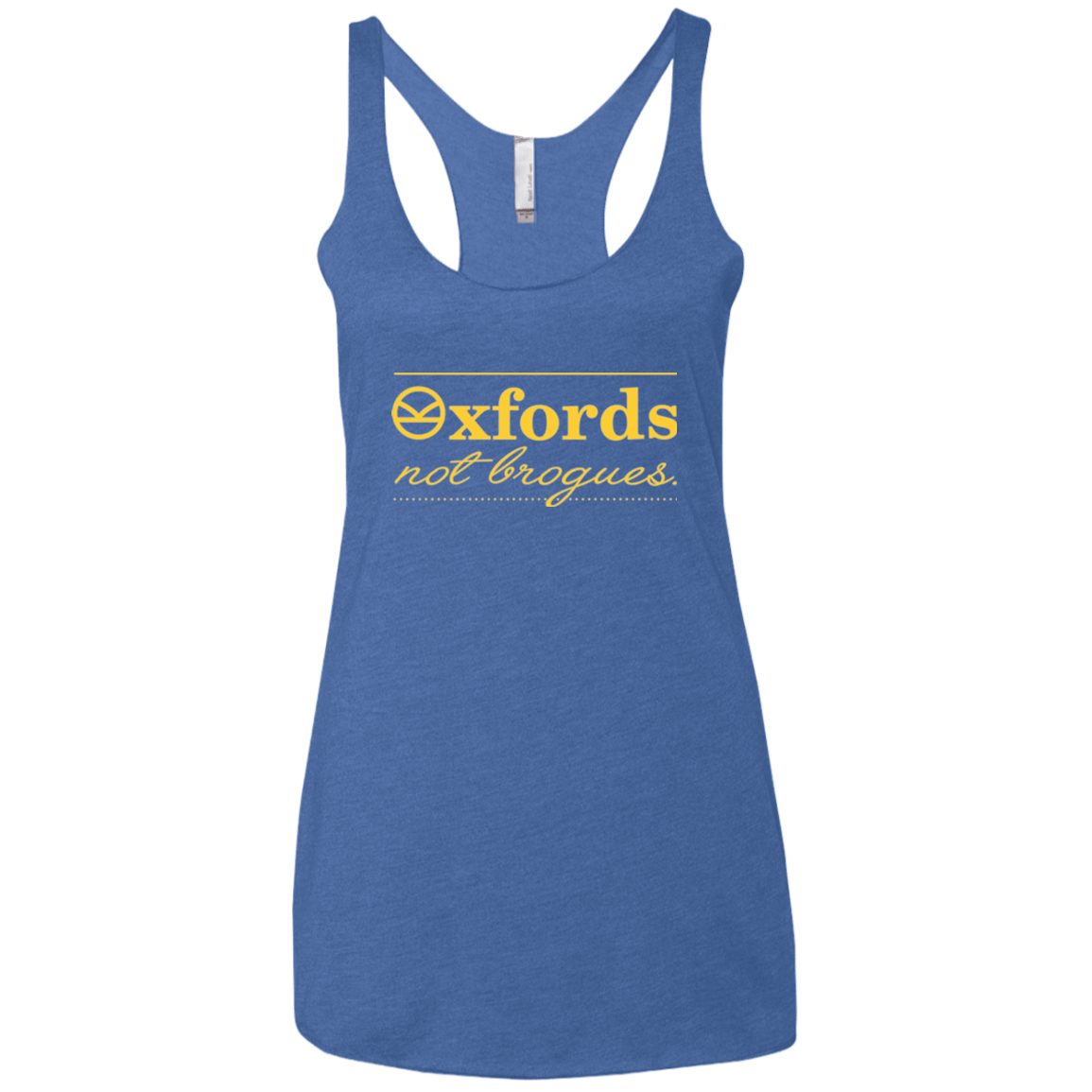 T-Shirts Vintage Royal / X-Small Oxfords Not Brogues Women's Triblend Racerback Tank
