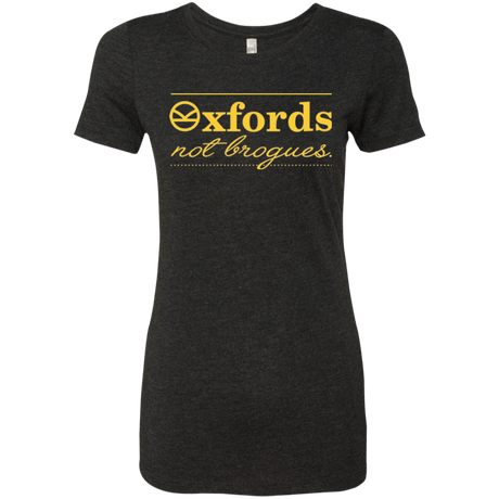 T-Shirts Vintage Black / Small Oxfords Not Brogues Women's Triblend T-Shirt