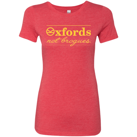 T-Shirts Vintage Red / Small Oxfords Not Brogues Women's Triblend T-Shirt