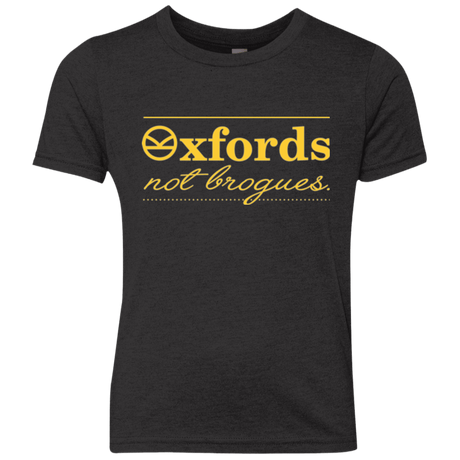 T-Shirts Vintage Black / YXS Oxfords Not Brogues Youth Triblend T-Shirt