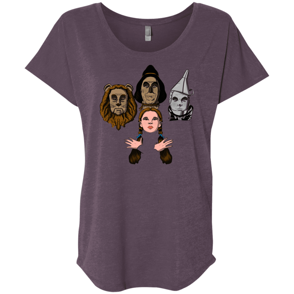 T-Shirts Vintage Purple / X-Small Oz Rhapsody Triblend Dolman Sleeve