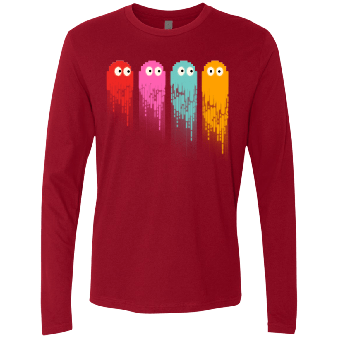 T-Shirts Cardinal / Small Pac color ghost Men's Premium Long Sleeve