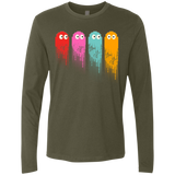 T-Shirts Military Green / Small Pac color ghost Men's Premium Long Sleeve