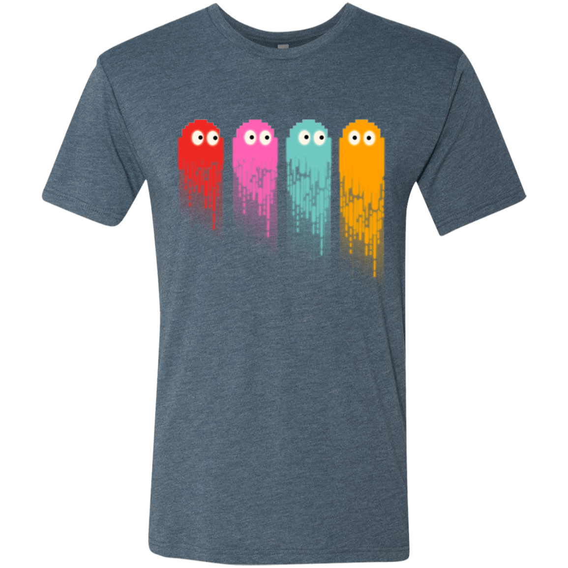 T-Shirts Indigo / Small Pac color ghost Men's Triblend T-Shirt