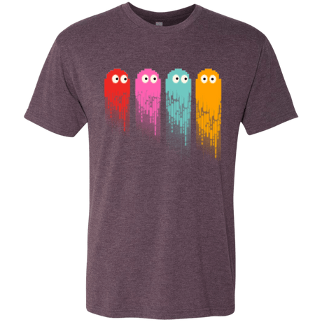 T-Shirts Vintage Purple / Small Pac color ghost Men's Triblend T-Shirt