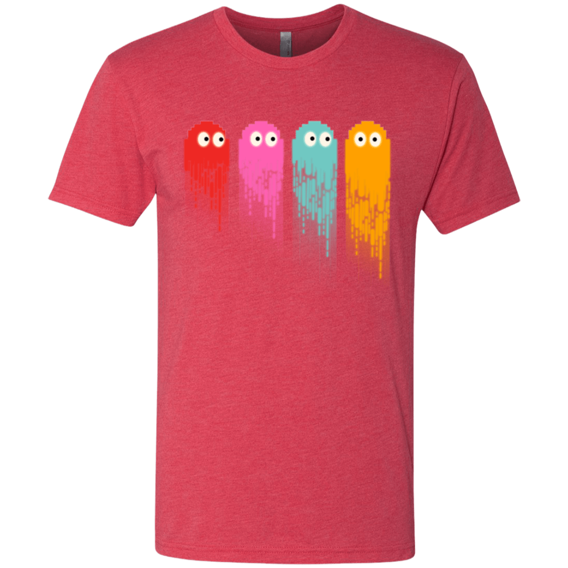 T-Shirts Vintage Red / Small Pac color ghost Men's Triblend T-Shirt