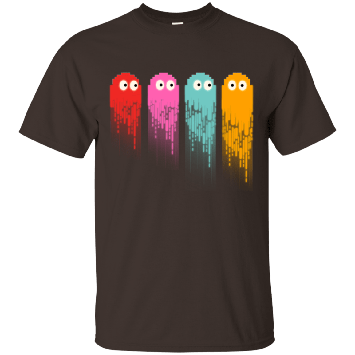 T-Shirts Dark Chocolate / Small Pac color ghost T-Shirt